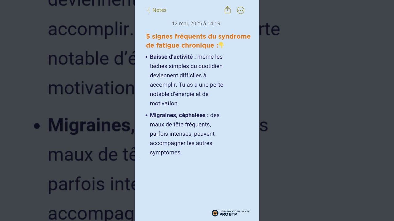 5 signes fréquents du syndrome de fatigue chronique !