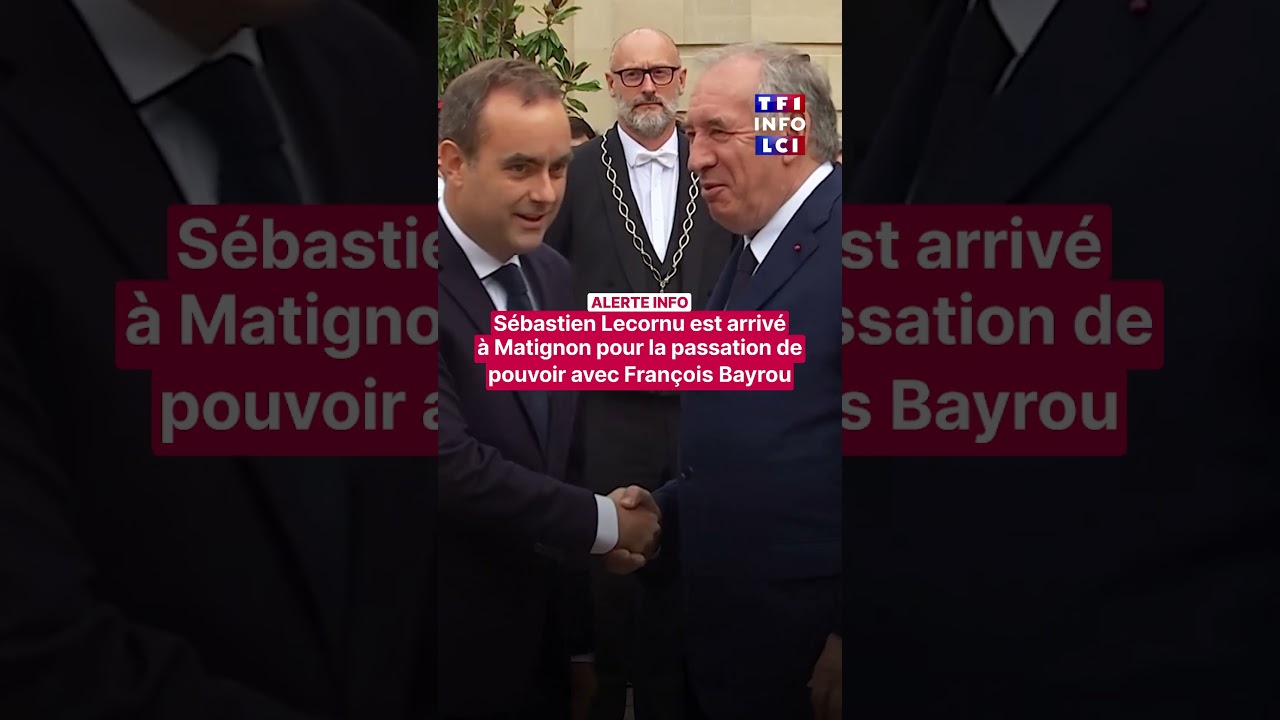 Sébastien Lecornu vient d'arriver à Matignon pour sa passation avec François Bayrou.｜TF1 INFO