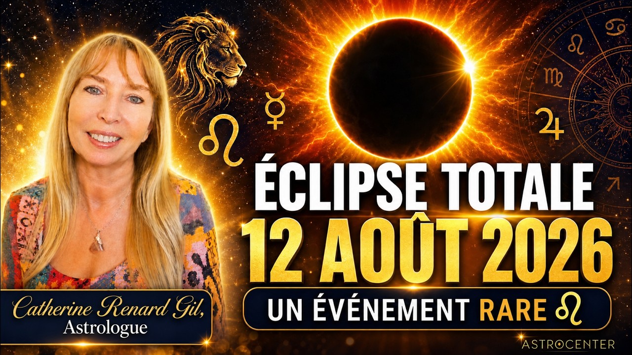 Éclipse Solaire TOTALE du 12 Août 2026 en Lion 🌒 Un Événement RARE (à ne pas manquer !)